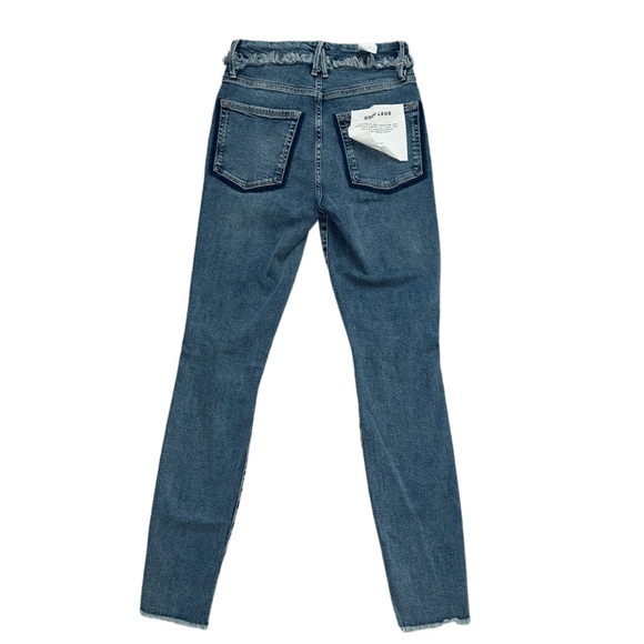 NWT Good American Jeans Size 4 / 27 Good Legs Under Fray Waistband - Picture 3 of 14